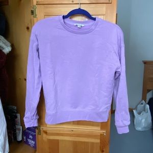 Purple crew neck sweatshirt